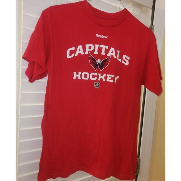 Reebok Washington Capitals NHL Hockey T Shirt Mens MEDIUM  Red Short Sleeve   B2 - Picture 5 of 11